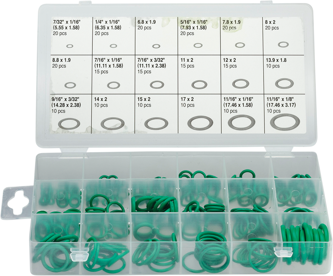 Universal Metric and SAE 270-Piece O-Ring Assortment